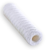 Wound filter cartridge for water filtration systems.