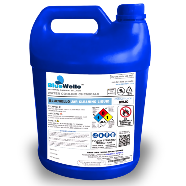 Internal Jar Cleaning liquid effectively cleanses and sanitizes the interior of 20-liter water jars, eliminating harmful bacteria, viruses, and other microorganisms.