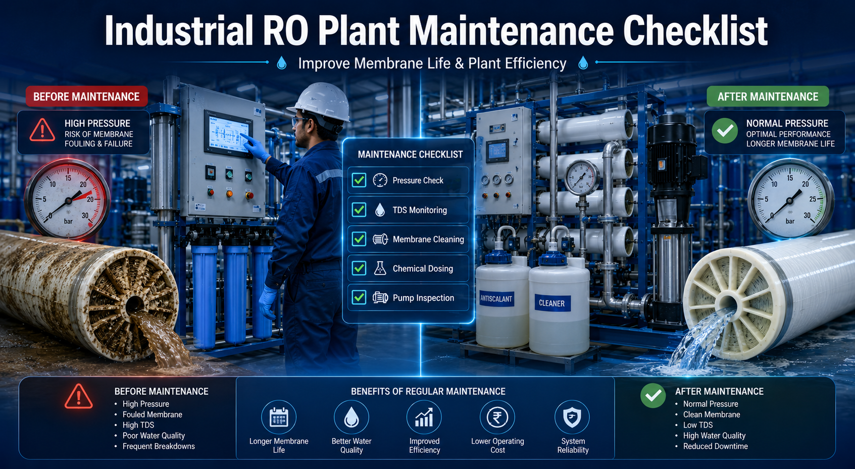 “Industrial RO Plant Maintenance Checklist”